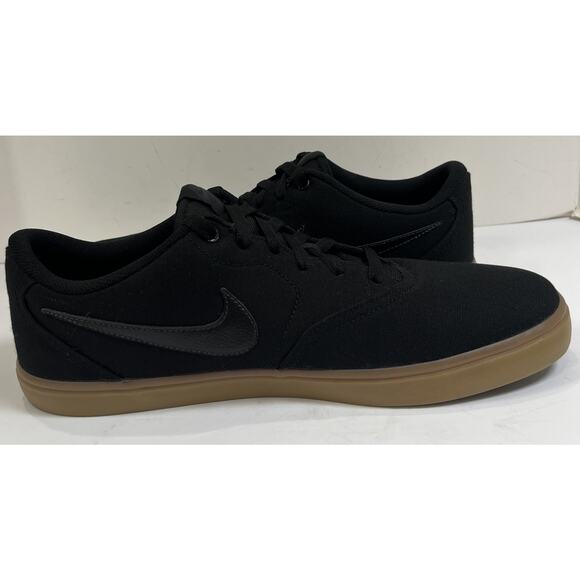 Nike SB Check Solarsoft Skateboarding Canvas Sneakers Men's 13 Black Gum MINT - Picture 2 of 10